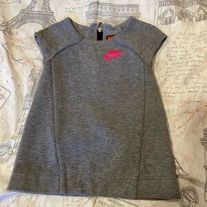 Nike Heather Gray Dress with Pink Logo size 2T
